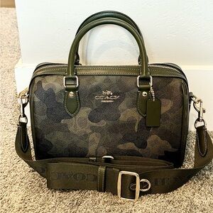 Coach Olive Camouflage Satchel Bag